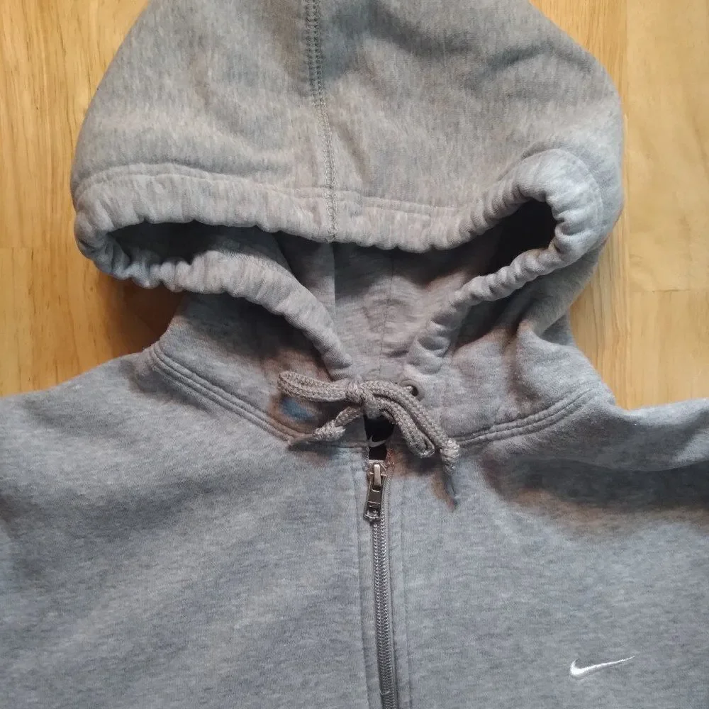 Vintage Nike Small Swoosh Logo Zipper Hoodie Sweatshirt